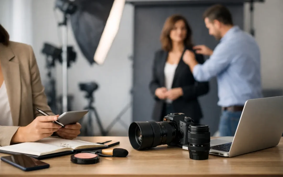 Üzleti portré fotózás előkészítése jól